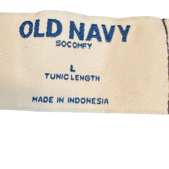 Old Navy SoComfy Paradise Graphic Sweatshirt Tunic Length Navy Womens Large NEW - Picture 5 of 7